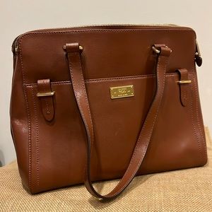 Lauren by Ralph Lauren Tote/Hobo/commuter bag. 14x10x6 9” leather strap